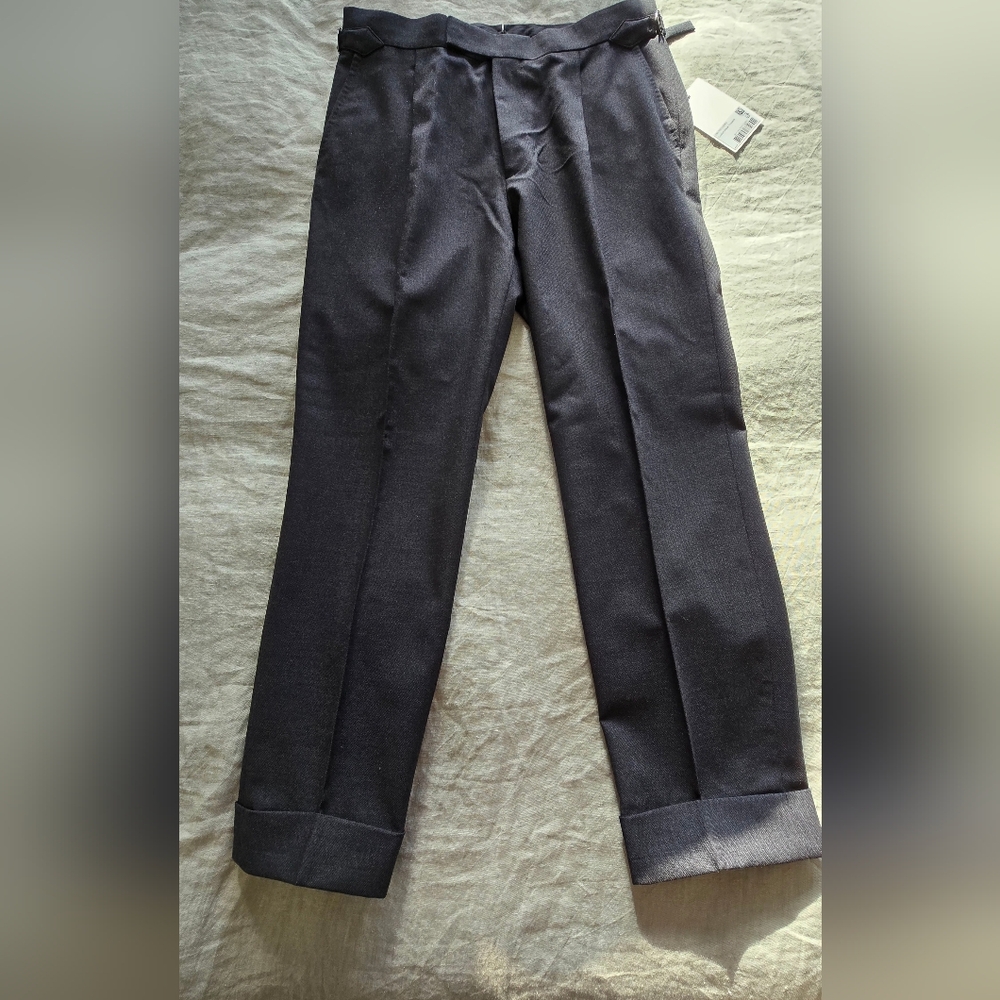 SuitSupply Dark Grey Slim Leg Tapered Trousers